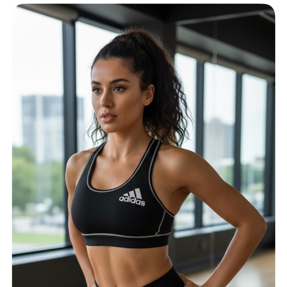 adidas Other - ADIDAS Climalite Black Logo Athletic Sport Top, Women’s Medium